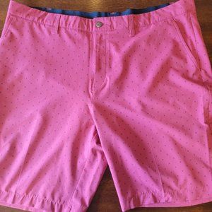 Adidas Pine Print Shorts Dark Pink/Red Men's Size 40